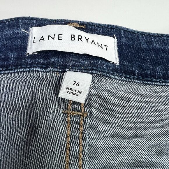 Lane Bryant Jeans Womens 26 Blue Mid Rise Boyfriend Embellished Denim NWT $90 - Picture 7 of 13
